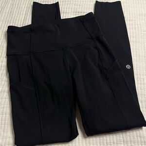 LULULEMON-Fast & Free 7/8 Tight II *Nulux 25" Black Sz 4 EXC